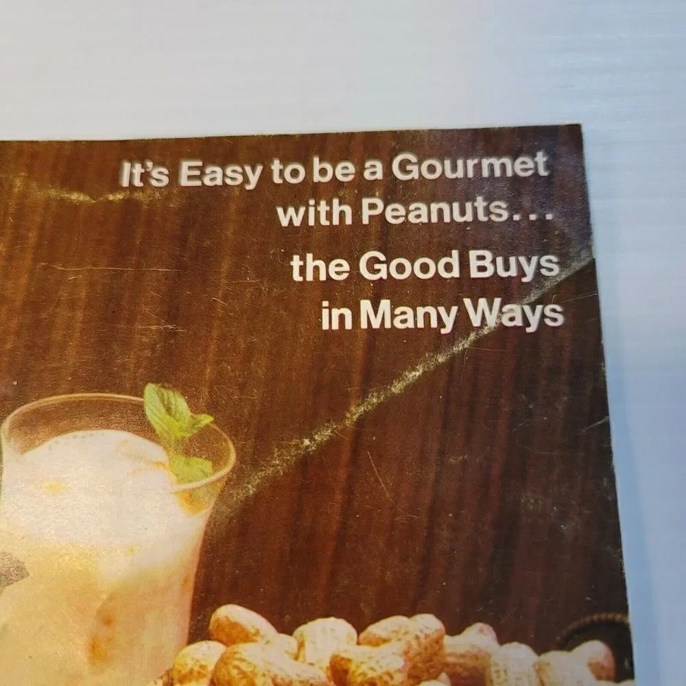 Oklahoma Peanut Commission Cookbook Vtg Advertising It's Easy To Be A Gourmet